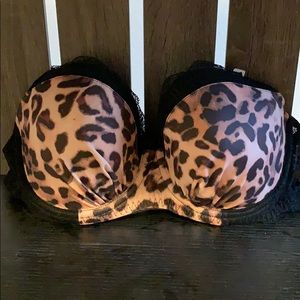Leopard underwire bra